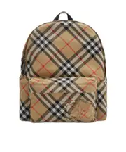 Burberry Small Check-Printed Zipped Backpack One size sand-colored