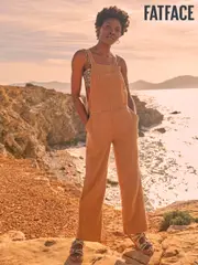 FatFace Doubles Golden Tan Jumpsuit (AK9253) | $136