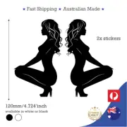 Sexy Girl silhouette 4wd truck auto body window glass sticker decal 120mm height