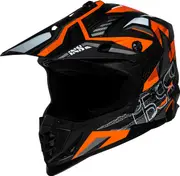 IXS 363 2.0, motocross helmet , color: Matt Black/Orange/Grey , size: M