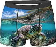 [CADREWY] Lord Howe Island Sea Turtle Print Wide Range of Sizes Men Briefs Breathable Stretch Lightweight for Everyday Wear
