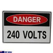 2x Warning Danger High 240 Voltage Sign 200x300mm Safety Home Workshop Notice