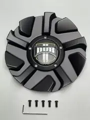 Dub Fade Matte Black Wheel Center Cap W/Screws 38510-15MB