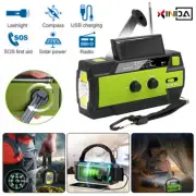 AM/FMRadio Charger LED 10000mAh Emergency Solar FlashLight Hand Crank Power Bank