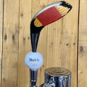 Modelo Beer TAP HANDLE Vtg Ping Wood Driver Golf Club & Titleist Ball
