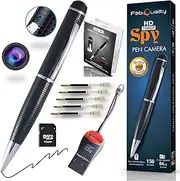 Spy Camera Pen 1080P HD Recording (with 32 GB Memory Card) - Spy Pen Camera, Hidden Camera Pen - Mini Spy Hidden Camera, Spy Cam with Small Camera - Mini Hidden Camera + 5 Inks + SD Card Reader