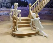 Half (1:24) Scale 1:24 (Half Scale) SKELETONS! Poseable. Comes in white or glow