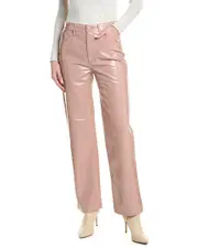 Pistola Cassie Super High-Rise Mellow Rose Vinyl Straight Jean