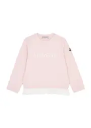 Moncler Kids Logo-print Stretch-cotton top - Light Pink - 2A (2 Years) 2A (2 years)