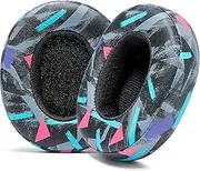 WC Wicked Cushions Extra Thick Earpads for Skullcandy Crusher/Evo/Hesh 3 Headphones & More | Improved Durability & Thickness for Improved Comfort and Noise Isolation | 90's Black