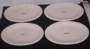 Rae Dunn Oval Tidbit Appetizer Plates Set of 4 ~UNUSED snack eat enjoy taste