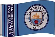 Manchester City FC Stripes Flag (UK Size: One Size) (Sky Blue)