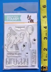 buy4=freeship 9 clear SIMON SAYS STAMP! Birthday Celebration elephant