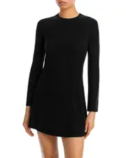 Aqua Cashmere Contour Ribbed Cashmere Mini Dress - Exclusive