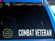 Combat Veteran -Vinyl Decal Sticker -Color Choice -HIGH QUALITY -Customize Avail