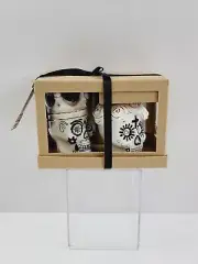 Halloween Day of the Dead Sugar Skull Salt and Pepper Shakers White & Black New