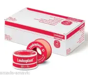 12 x Leukoplast Standard Plaster Fixation Tape Roll Bandage Dressings 2.5Cm x 5M