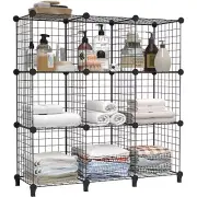 Cube Storage, Storage Shelves 9 Cube Bookshelf Bookcase Closet Organizer and ...