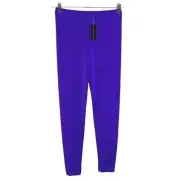 TopShop Women's Purple Mid-Rise Ankle Length Leggings Size 6 Shimmer Shiny