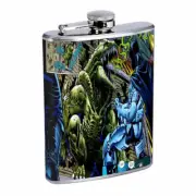 Killer Crocodile Alien Em1 Flask 8oz Stainless Steel Hip Drinking Whiskey
