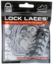 Lock Laces Original No Tie Shoe Laces - Solid Grey