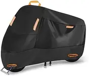 Motorbike Cover Motorcycle Cover for Bullet Meteor Classic 350 500 650 GT 535, Motorbike Cover Outdoor Moped Cover Motorcycle Rain Cover, Protection(Orange/a)