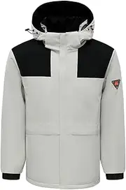[Zeiyignr] Men's Waterproof Ski Jacket Winter Heated Jacket Snowboarding Jackets Mountain Windbreaker Hooded Raincoat Warm Coat