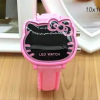 在飛比找蝦皮購物優惠-{高品質} Hello Kitty矽膠手錶 LED電子錶 可