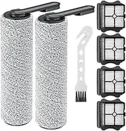 Brush Roller Replacement 2 Pack, HEPA Vacuum Filters 4 Pack Compatible with Tineco S5 / S5 Pro /S5 Pro 2 Cordless Wet & Dry Vacuum Mop Cleaner
