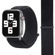 For Apple Watch Series 9,41-mm Case,Nylon Watch Band,Fastener,,Black