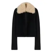 [Marni] Marni Fur-collared Zip Jacket 40 IT BLACK