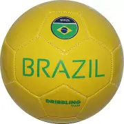 BRAZIL Soccer ball DRIBBLING - Size 5 - Official size and weight FREE Ball Net