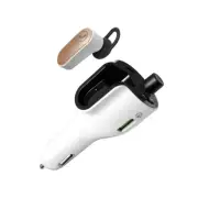 Onn Bluetooth FM Wireless Transmitter + Wireless Earphone Headset Car Kit White