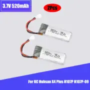2Pcs 3.7v 520mAh 25C 1S LiPo Power battery for Hubsan X4 Plus H107P H107P-09