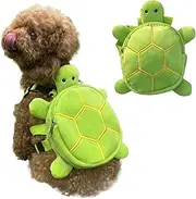 XJKLBYQ Dog Backpack Harness Turtle Shape Breathable Adjustable Cute Dog Hiking Backpack Zipper Closure 8x7in Dog Backpack for Small and Medium-Sized Dogs Dog Backpack