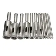 10 Pcs Diamond Glass Drill Set Drill Bit Cutter Drill Holes Saw Core Drill Tool