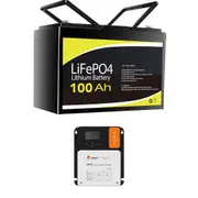 12V 100Ah Lithium Battery + 30A MPPT DC to DC Solar Controller Battery Charger