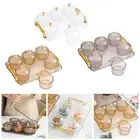 Nordic Caddy Serving Platter 6 Bowls with Lid Condiment Tray for Kitchen