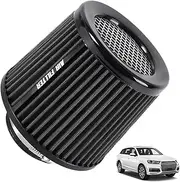 Car Cold Air Intake Filter, Car Dry Air Filter, Automatic Air Filter - 76 mm High Air Filter, High Performance Filter for More Engine Performance and Passionate Induction Sound