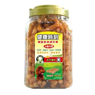 【健康時刻】全犬種｜小型犬-螺旋多效潔牙骨 1350g-1450g*2入組〈桶裝〉(寵物零食)