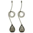 2 Pcs 13 Inch Ceiling Fan Pull Chain Extender Sets, Bronze (Drop Shape)