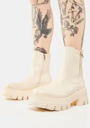 [SIMMI] Beige Myles Chelsea Boots