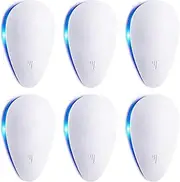 JAR HEADS Ultrasonic Pest Repeller (6 Pack), Electronic Mouse Repeller Plug in Bug Repellent for Control Mice, Mosquitoes, Spiders, Cockroaches, Ants, Bugs, Fleas, Harmless to Pets and Human