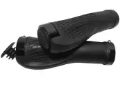 Lock on Black Ergonomic Bike Grips for MTB BMX Handlebar Grips with End Caps