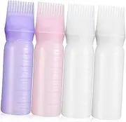 DECOMELODY Hair Oil Applicator Bottles Root Comb Dye Applicator Bottle for Scalp Care Reusable Easy Clean