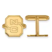 14k Gold Plated Silver North Carolina State Univ. Cuff Links