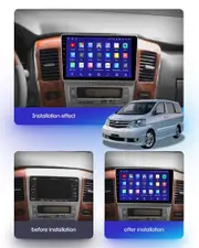 Car Dealz Premium Model 10.2" Android 8.1 For Toyota Alphard 1 H10 2002 - 2008 GPS Bluetooth Car Player Navigation Radio Stereo DVD Head Unit In Dash Plus OEM Fascia