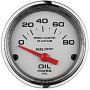 Auto Meter 200744-35 Pro-Comp Ultra Lite Marine Oil Pressure Gauge Diameter: 2-1