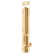 Plain Barrel Bolt with Long Throw, Polished Brass