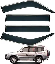 Car Window Rain Guard Window Visors Compatible with Toyota Prado FJ90【MK2-J90 1997-2001】, Outside Mount Visors Auto Side Window Deflectors Rain Shields Car Accessories - 4 Pcs